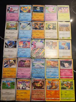 Pokemon 25 Card Bulk Lot | 5 Holo + 20 Common - Authentic TCG Collection (201) - Image 1