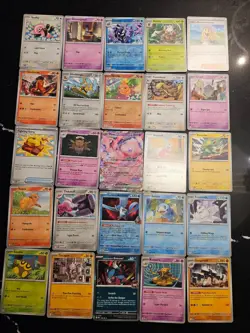 Pokemon 25 Card Bulk Lot | 5 Holo + 20 Common - Authentic TCG Collection (213) - Image 1