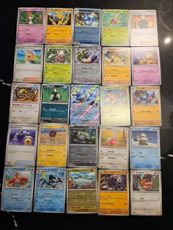 Pokemon 25 Card Bulk Lot | 5 Holo + 20 Common - Authentic TCG Collection (216) - Image 1