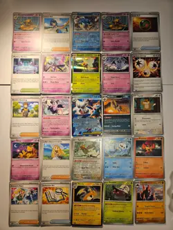 Pokemon 25 Card Bulk Lot | 5 Holo + 20 Common - Authentic TCG Collection (288) - Image 1