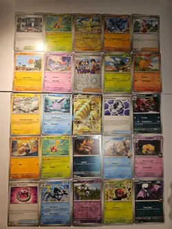 Pokemon 25 Card Bulk Lot | 5 Holo + 20 Common - Authentic TCG Collection (293) - Image 1