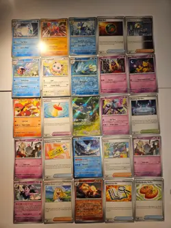 Pokemon 25 Card Bulk Lot | 5 Holo + 20 Common - Authentic TCG Collection (287) - Image 1
