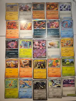 Pokemon 25 Card Bulk Lot | 5 Holo + 20 Common - Authentic TCG Collection (255) - Image 1