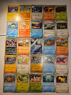 Pokemon 25 Card Bulk Lot | 5 Holo + 20 Common - Authentic TCG Collection (283) - Image 1