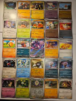Pokemon 25 Card Bulk Lot | 5 Holo + 20 Common - Authentic TCG Collection (297) - Image 1