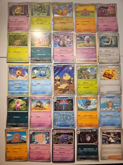 Pokemon 25 Card Bulk Lot | 5 Holo + 20 Common - Authentic TCG Collection (259) - Image 1