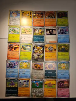 Pokemon 25 Card Bulk Lot | 5 Holo + 20 Common - Authentic TCG Collection (274) - Image 1
