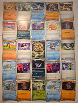 Pokemon 25 Card Bulk Lot | 5 Holo + 20 Common - Authentic TCG Collection (266) - Image 1