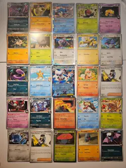 Pokemon 25 Card Bulk Lot | 5 Holo + 20 Common - Authentic TCG Collection (257) - Image 1