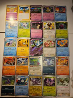 Pokemon 25 Card Bulk Lot | 5 Holo + 20 Common - Authentic TCG Collection (300) - Image 1