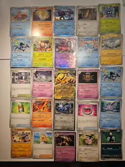 Pokemon 25 Card Bulk Lot | 5 Holo + 20 Common - Authentic TCG Collection (254) - Image 1