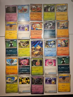 Pokemon 25 Card Bulk Lot | 5 Holo + 20 Common - Authentic TCG Collection (253) - Image 1