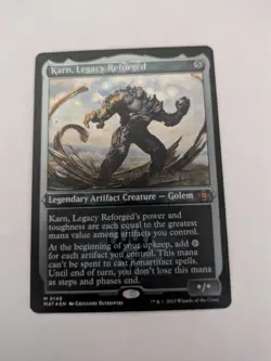 MTG MoM: The Aftermath Karn, Legacy Reforged Foil Etched - Image 1