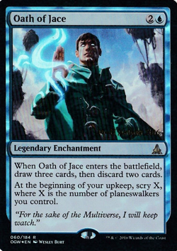 Oath of Jace - Foil - Prerelease Promo Magic mtg NM, English Pre-Release - Image 1