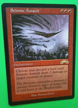 Magic the Gathering MTG Exodus SEISMIC ASSAULT R NM 1998 Very nice! - Image 1