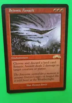 Magic the Gathering MTG Exodus SEISMIC ASSAULT R NM 1998 Very nice! - Image 2