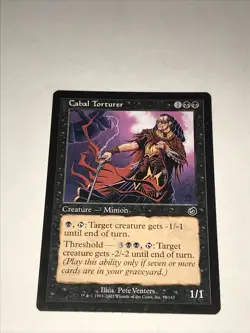 Magic the Gathering Cabal Torturer Card - Image 1