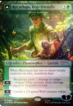 🌟 Recyclops, Eco-Friendly (Garruk) FOIL The OFFICE Secret Lair MTG PRESALE 🌟 - Image 1