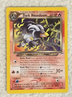 Dark Houndoom 7/105 Neo Destiny Holo Pokemon Card 2000 Vtg TCG SEE PHOTOS - Image 1