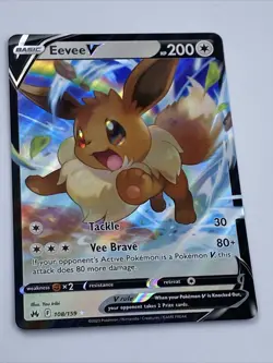 Pokemon TCG Eevee V Sword & Shield - Crown Zenith 108/159 Holo Ultra Rare - Image 2