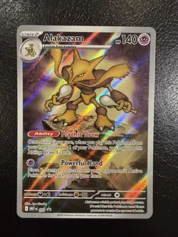 Pokemon TCG - Alakazam - Mega Evolution 009 Black Star Promo Full Art Holo - Image 1