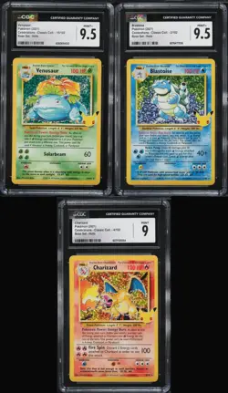 Pokemon Celebrations Base Set Charizard Blastoise Venusaur PSA CGC 9 9.5 Set - Image 1