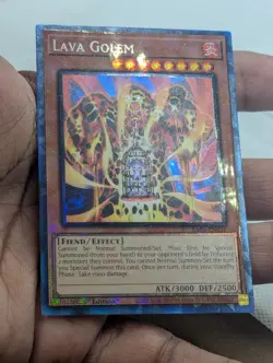 Lava Golem RA01-EN001 Prismatic Collector's Rare 1st LP - Image 3