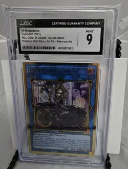 Yu-Gi-Oh I:P Masquerena MGED-EN035 Alt Art CGC 9 Gold Rare - Image 1