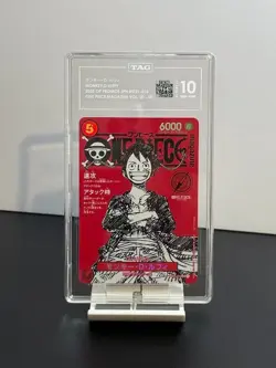 TAG GEM MINT 10 Monkey D. Luffy SR Promo 2025 ST21-014 One Piece Japanese Card-3 - Image 1