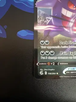 Pokemon Gengar v Fusion Strike Holo Ultra Rare Card 156/264 Mint Condition - Image 5