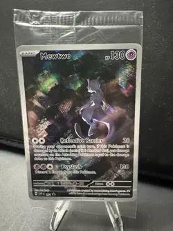 Pokemon 151 Mewtwo 052 Scarlet & Violet UPC Black Star Promo Card Holo Sealed - Image 1
