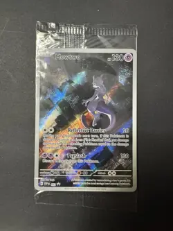 Pokemon 151 Mewtwo 052 Scarlet & Violet UPC Black Star Promo Card Holo Sealed - Image 3
