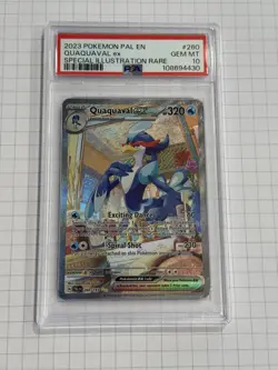 PSA 10 GEM MINT Quaquaval ex Paldea Evolved Full Art Holo Pokemon Card 260/193 - Image 1