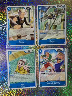 One Piece Card Game Regular: OP04-041 Apis; OP03-045 Carne; OP03-052 Merry - Image 1