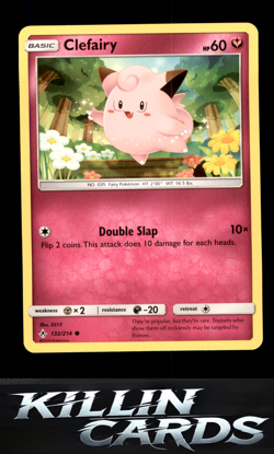 Clefairy 132/214 Pokemon Common SM - Unbroken Bonds Card NM - Image 1