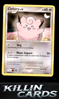 Clefairy 77/130 Pokemon Common Diamond and Pearl Card MP - Image 1