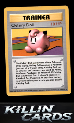 Clefairy Doll 070/102 Pokemon Rare Base Set (Shadowless) Card LP - Image 1
