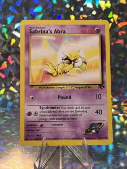 Sabrina's Abra 93/132 Pokemon TCG Card Gym Challenge Set - LP - - Image 1