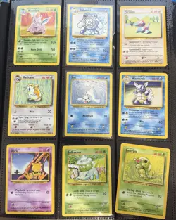 Pokemon Base Set Near Complete Common & Uncommon Set WOTC 62 Pokemon Cards - Image 3