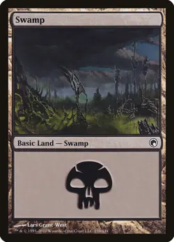 12x SWAMP basic lands (mixed art) - LP - Scars of Mirrodin / Mirrodin Besieged - Image 1