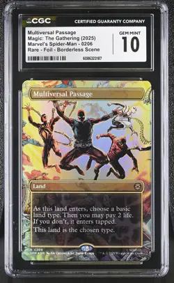 MULTIVERSAL PASSAGE Marvel's Spider-Man Borderless Foil Rare CGC 10 MTG - Image 1