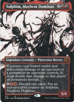 MTG: Phyrexia: All Will Be One: Showcase Solphim, Mayhem Dominus: LP Condition - Image 1