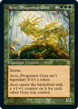 Light Play, English MTG Foil Aeve, Progenitor Ooze - Foil - Retro Frame Modern H - Image 1