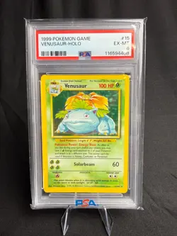 1999 POKEMON BASE SET UNLIMITED #15 / 102 VENUSAUR HOLO - PSA 6 - Image 3