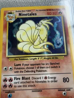 Ninetales 12/102 Holo Base Set - Pokemon Card - LP Ungraded Raw - Image 2