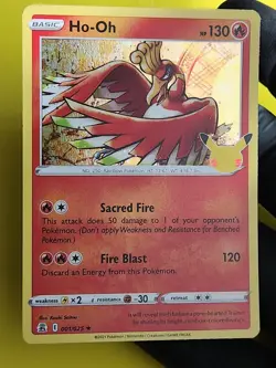 Pokemon 25th Celebrations "Ho-oh" 001/025 Rare Holo NM/B - Image 1