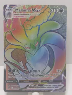 Pokemon Holo Full Art Rainbow Malamar VMAX 198/192 Rebel Clash NM - Image 1