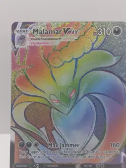 Pokemon Holo Full Art Rainbow Malamar VMAX 198/192 Rebel Clash NM - Image 3