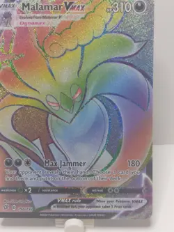 Pokemon Holo Full Art Rainbow Malamar VMAX 198/192 Rebel Clash NM - Image 5