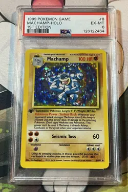 PSA 6 - Pokemon Base Set Machamp - 1999-2000 - 8/102 - Image 1